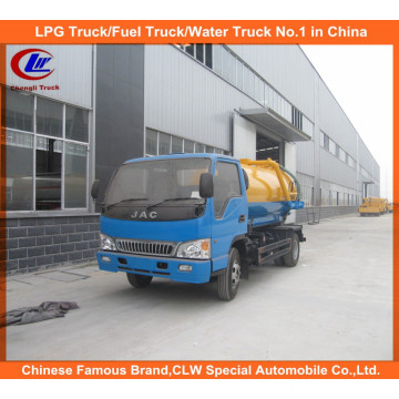 China 4X2 JAC Abwassersauger 5cbm Abwasserkraftwagen
